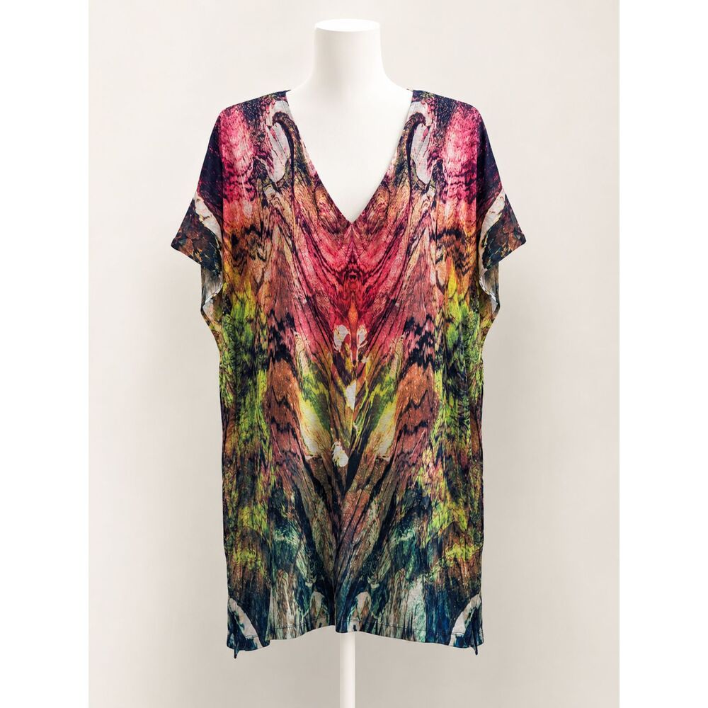 H&M Abstract Print Beach CoverUp Tunic Kaftan XS Lightweight Swim Coverup